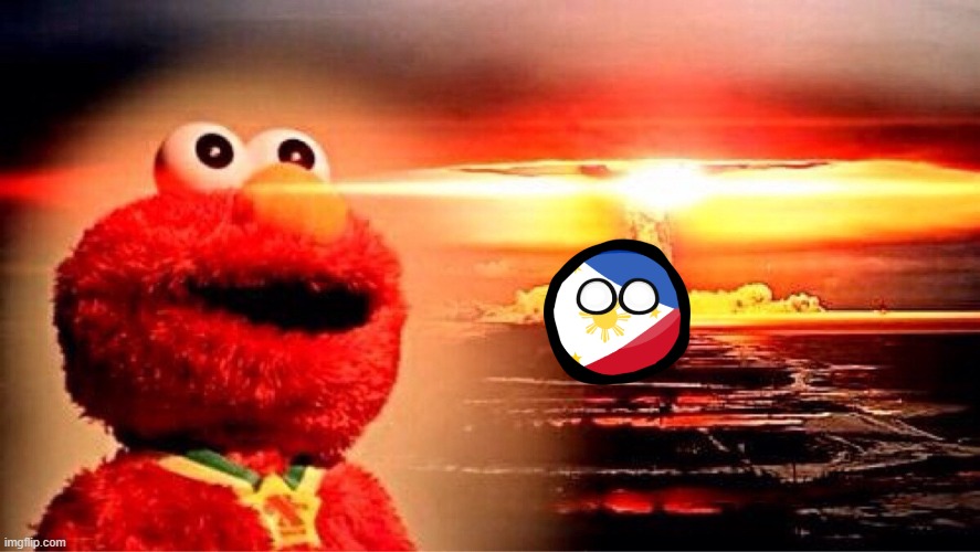 elmo nuclear explosion | image tagged in elmo nuclear explosion | made w/ Imgflip meme maker