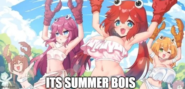 Summer Time | ITS SUMMER BOIS | image tagged in anime,anime girl,summertime | made w/ Imgflip meme maker