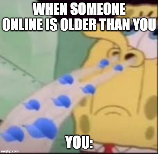 I smell cap | WHEN SOMEONE ONLINE IS OLDER THAN YOU; YOU: | image tagged in i smell cap | made w/ Imgflip meme maker