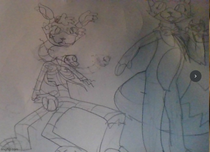 Drew Mangle two times, now what? | image tagged in mangle,fnaf2 | made w/ Imgflip meme maker