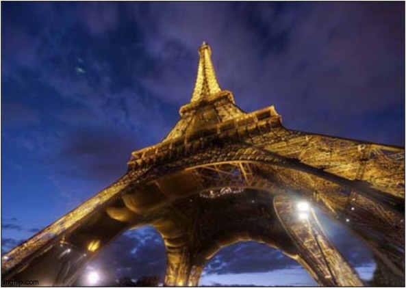 Under Eiffel Tower | image tagged in eiffel tower | made w/ Imgflip meme maker