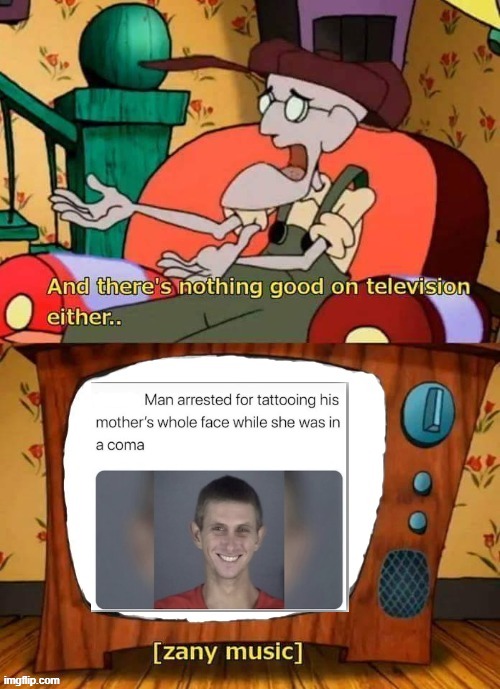 and there's nothing good in television either | image tagged in and there's nothing good in television either | made w/ Imgflip meme maker