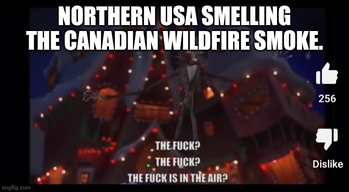 The fuck is on the air? | NORTHERN USA SMELLING THE CANADIAN WILDFIRE SMOKE. | image tagged in the fuck is on the air | made w/ Imgflip meme maker