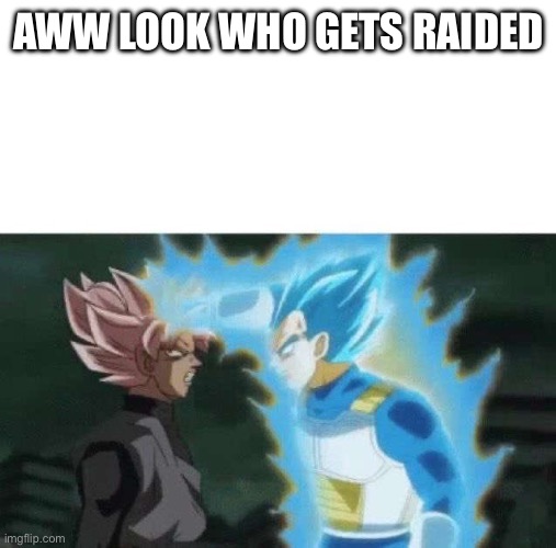 Aww look who can’t say | AWW LOOK WHO GETS RAIDED | image tagged in aww look who can t say | made w/ Imgflip meme maker