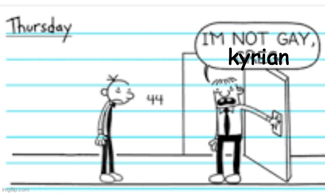 im not gay, greg | kyrian | image tagged in im not gay greg | made w/ Imgflip meme maker