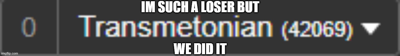 Look at the points if you don't get it | IM SUCH A LOSER BUT; WE DID IT | image tagged in imgflip points | made w/ Imgflip meme maker