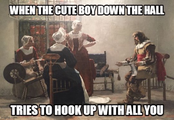 Classic Art hookup | image tagged in hook,cute | made w/ Imgflip meme maker