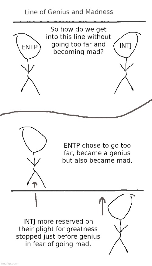 ENTP and INTJ Genius | image tagged in mbti,personality,myers briggs,entp,intj,intelligence | made w/ Imgflip meme maker