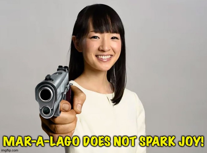 In fact, it's a mess! | MAR-A-LAGO DOES NOT SPARK JOY! | image tagged in marie kondo | made w/ Imgflip meme maker