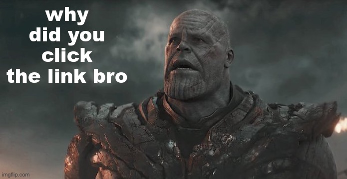 why did you click the link bro | image tagged in why did you click the link bro | made w/ Imgflip meme maker