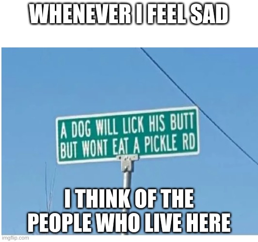 Wow. | WHENEVER I FEEL SAD; I THINK OF THE PEOPLE WHO LIVE HERE | image tagged in memes,funny,why are you reading this,why are you reading the tags,loser,get out | made w/ Imgflip meme maker