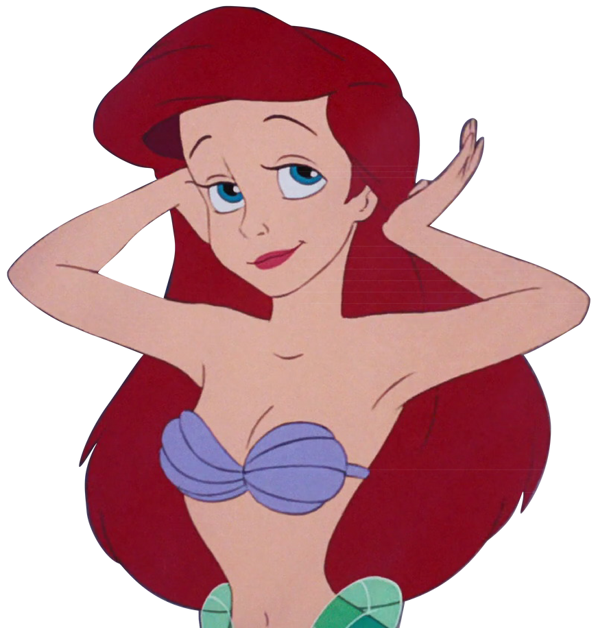 High Quality ariel doing her hair Blank Meme Template