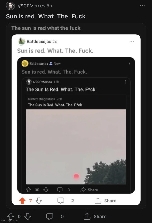 The Sun Is Red. What. The. F*ck. | made w/ Imgflip meme maker