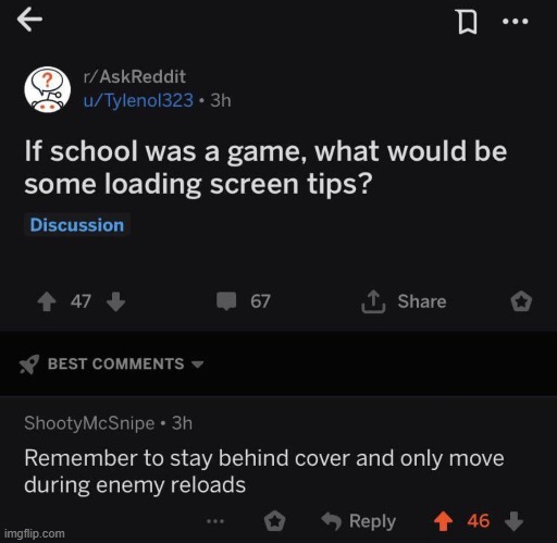 Ofc, school is a violence game ._. - Imgflip
