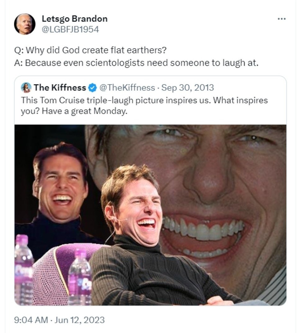 Why did God create flat earthers? | image tagged in flat earthers,flat earth,flat earth club,full retard,never go full retard,scientology | made w/ Imgflip meme maker