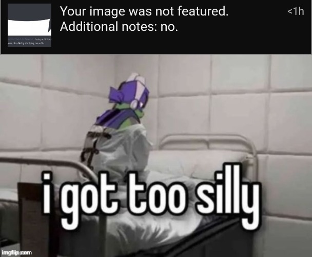 Sorry mods, I got too silly | image tagged in i got too silly | made w/ Imgflip meme maker