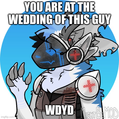 no furry hate please, no joke or op ocs, please don't kill | YOU ARE AT THE WEDDING OF THIS GUY; WDYD | made w/ Imgflip meme maker