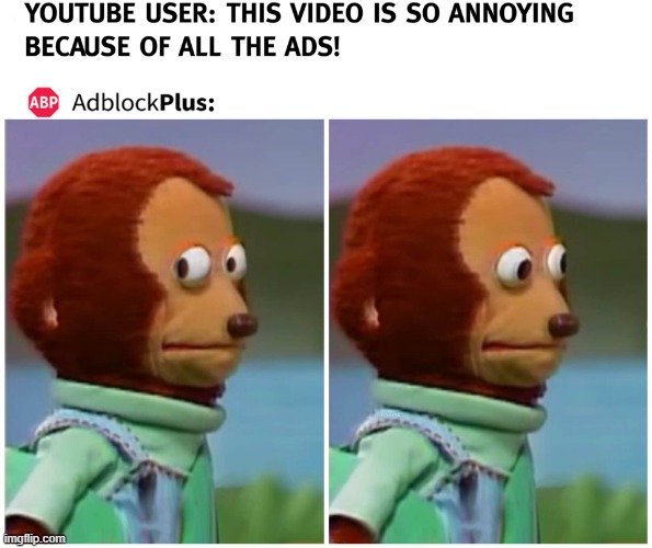 Awkward Look Monkey | image tagged in adblock is a thing,memes,monkeypuppet,awkward,youtube,funny | made w/ Imgflip meme maker