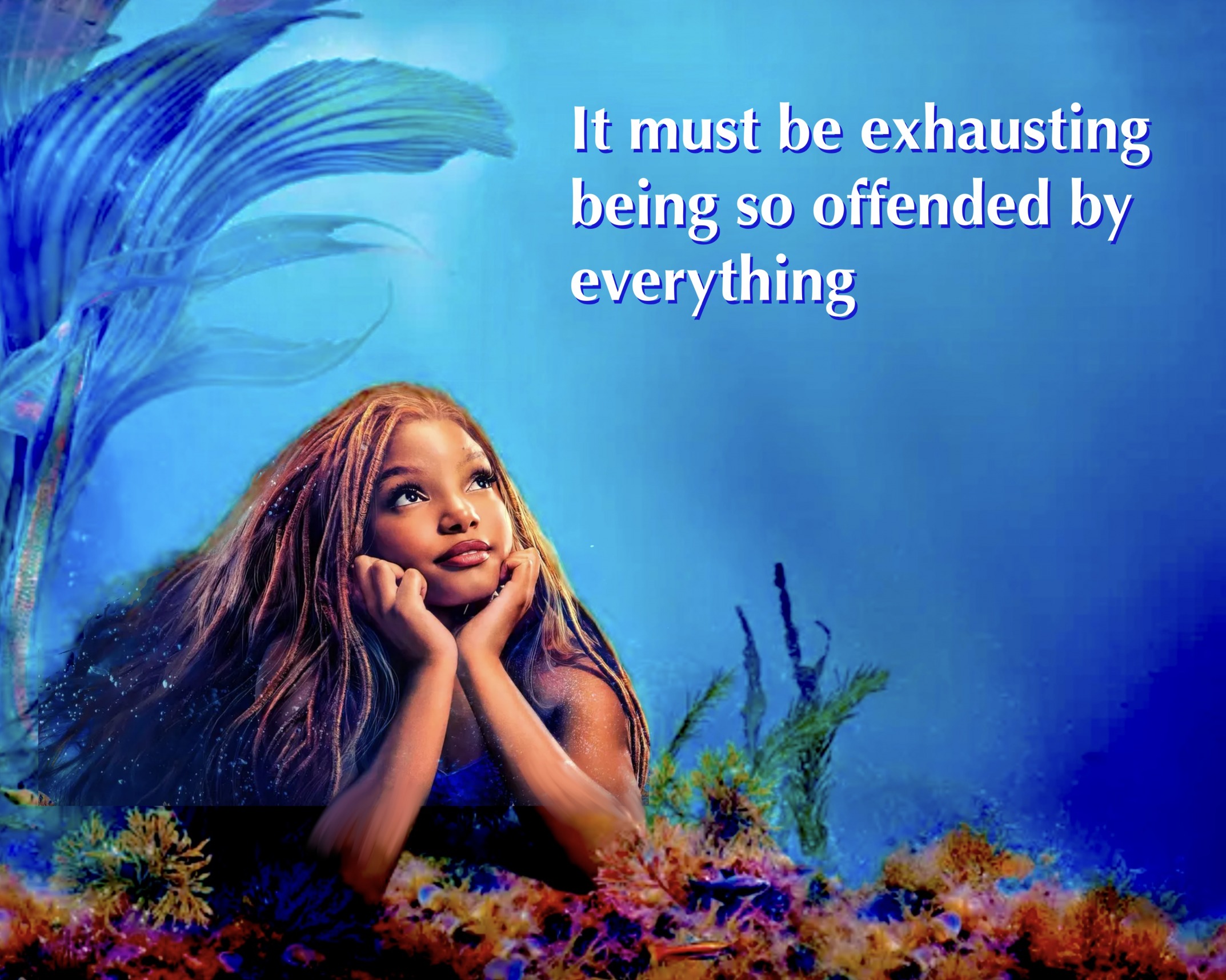 Little Mermaid offended Blank Meme Template