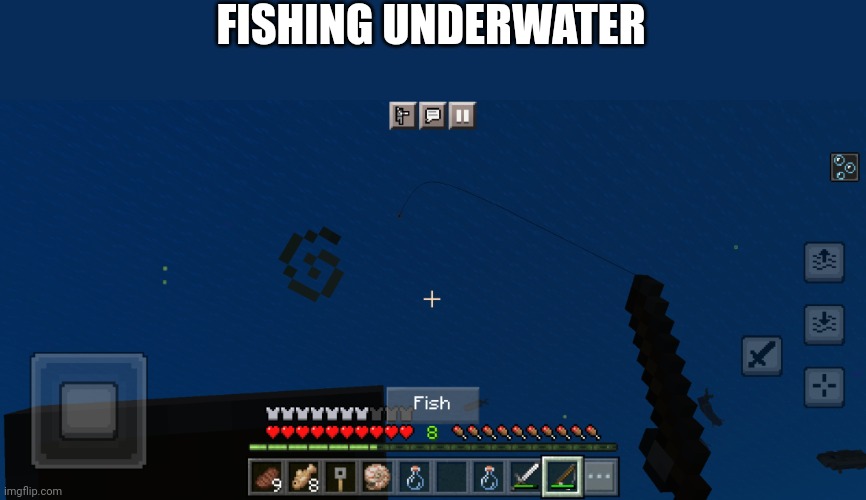 when you're trying to get the "sleep with the fishes" achievement, and need more pufferfish. | FISHING UNDERWATER | image tagged in wut | made w/ Imgflip meme maker