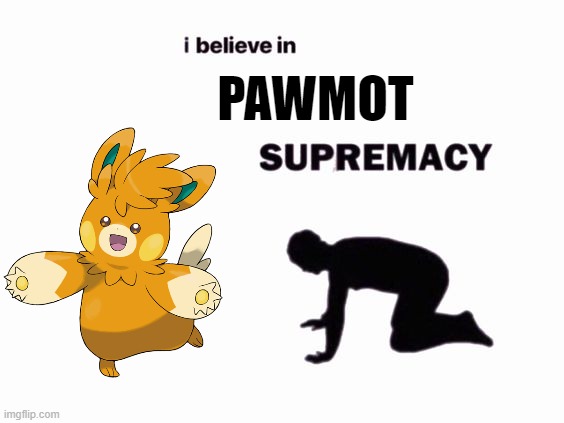 i believe in blank supremacy | PAWMOT | image tagged in i believe in blank supremacy | made w/ Imgflip meme maker
