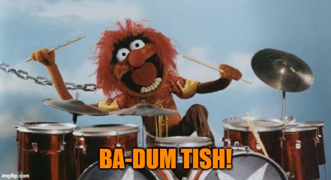 Animal on Drums | BA-DUM TISH! | image tagged in animal on drums | made w/ Imgflip meme maker