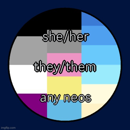 My pronoun pin :degg: | image tagged in pronoun pin,picrew,lgbtq | made w/ Imgflip meme maker