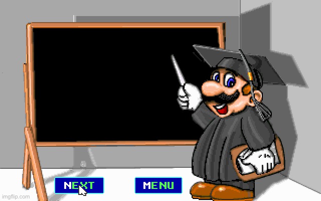 Mario chalkboard Blank Meme Template