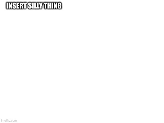 Blank White Template | INSERT SILLY THING | image tagged in blank white template | made w/ Imgflip meme maker