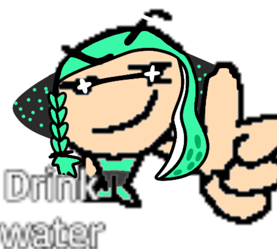 Drink water (og normal image drawn by @backstabber) Blank Meme Template