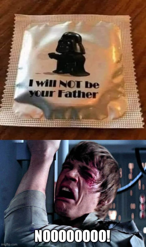 Not your father | NOOOOOOOO! | image tagged in nooo,darth vader,father,luke skywalker | made w/ Imgflip meme maker