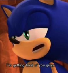 sonic im getting tired of you guys Blank Meme Template