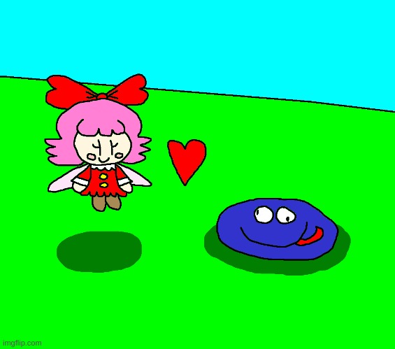 Ribbon's relationship with Gooey | image tagged in ribbon,gooey,relationship,cute,marriage,fanart | made w/ Imgflip meme maker