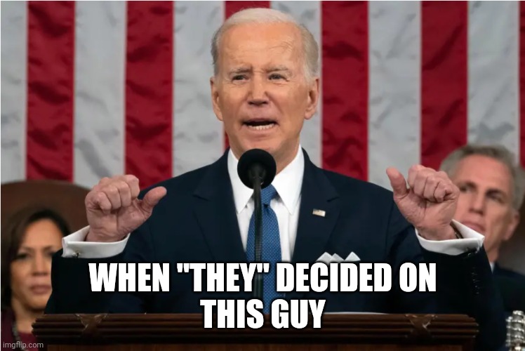 biden this guy | WHEN "THEY" DECIDED ON
THIS GUY | image tagged in biden this guy | made w/ Imgflip meme maker