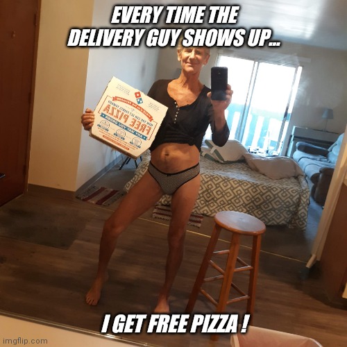 High Quality I love free pizza Blank Meme Template