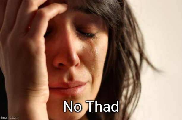 First World Problems Meme | No Thad | image tagged in memes,first world problems | made w/ Imgflip meme maker