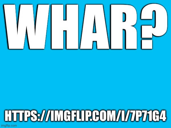 WHAR? HTTPS://IMGFLIP.COM/I/7P71G4 | made w/ Imgflip meme maker