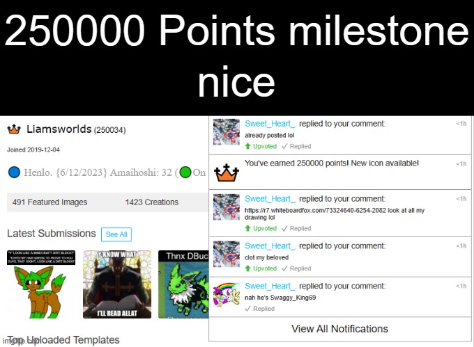 wanna see me do it again? | 250000 Points milestone; nice | made w/ Imgflip meme maker