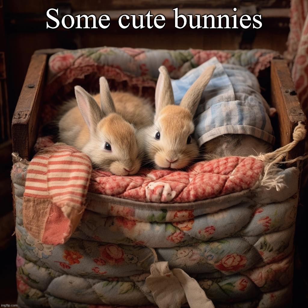 Some cute bunnies | made w/ Imgflip meme maker