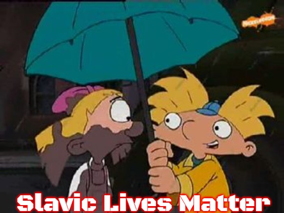 Arnold Shortman and Helga Pataki Hey arnold | Slavic Lives Matter | image tagged in arnold shortman and helga pataki hey arnold,slavic | made w/ Imgflip meme maker