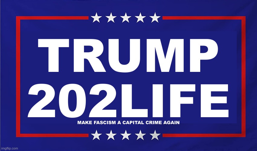 LOCK HIM UP! | TRUMP
202LIFE; MAKE FASCISM A CAPITAL CRIME AGAIN | image tagged in trump campaign sign,trump 202life | made w/ Imgflip meme maker