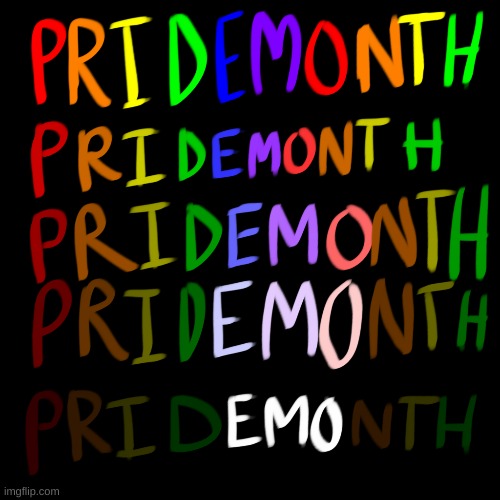 Inspired by the pride month demon thing, PRIDE MONTH EMO | image tagged in emo,pride month,lgbtq | made w/ Imgflip meme maker