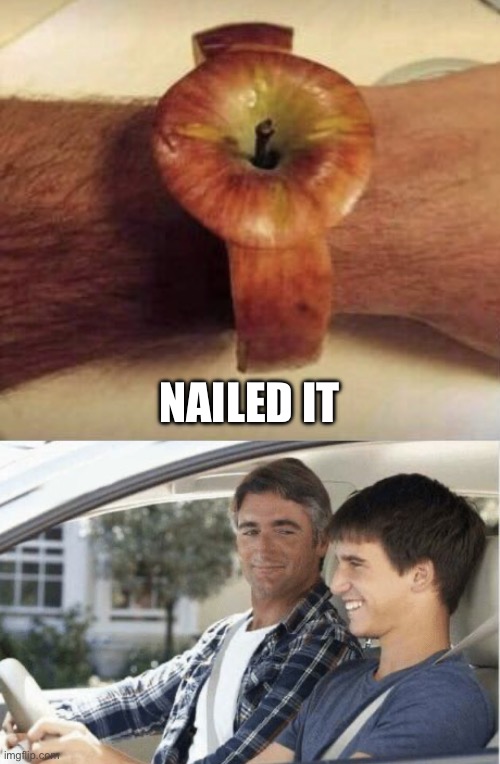 Apple watch | NAILED IT | image tagged in the new trump addition apple watch,why is my sister's name rose,apple,watch | made w/ Imgflip meme maker