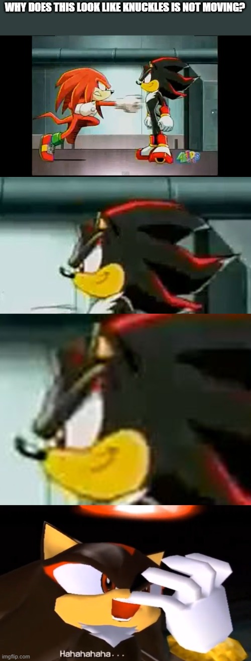 Shadow Meme Sticker Knock Knock It's Knuckles Sonic 