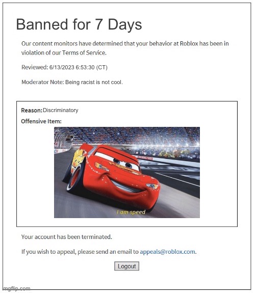 RBN ⛄ on X: 🚫 PROBLEM: A new #Roblox moderation issue is occuring when  uploading the Man Face on #Roblox. r Rainster got banned for 3  days for uploading the Man Face