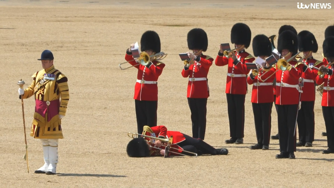 British soldier fainting Blank Meme Template