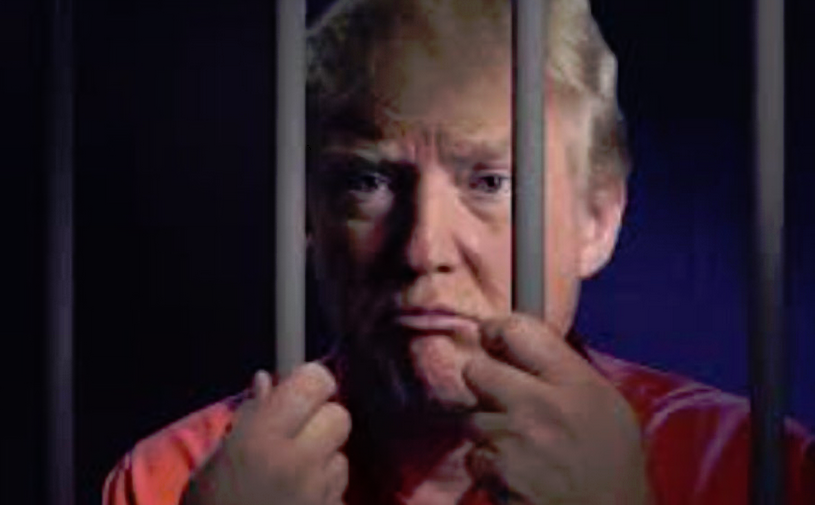 High Quality Trump Behind Bars Blank Meme Template