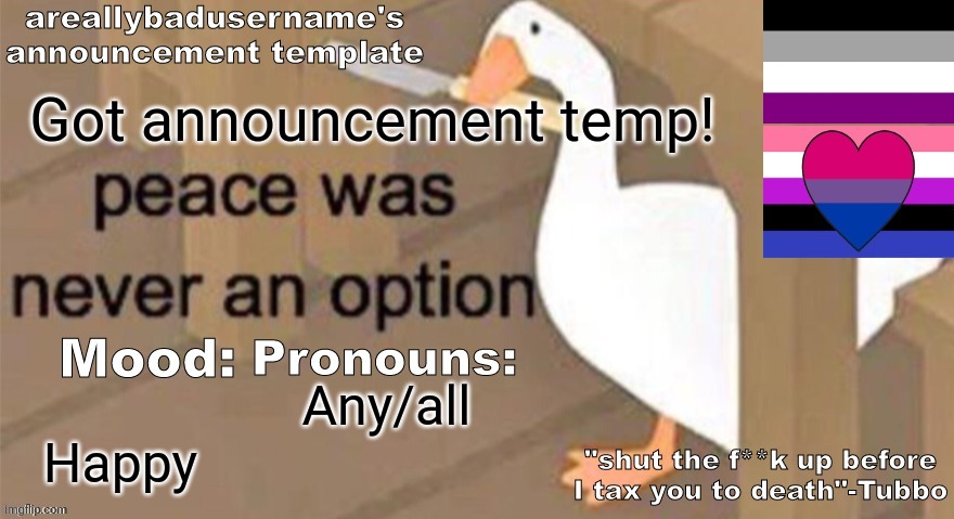 Is cool :) | Got announcement temp! Any/all; Happy | image tagged in my temp | made w/ Imgflip meme maker