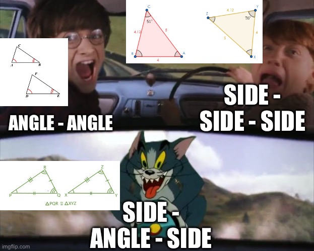 Tom chasing Harry and Ron Weasly | SIDE - SIDE - SIDE; ANGLE - ANGLE; SIDE - ANGLE - SIDE | image tagged in tom chasing harry and ron weasly | made w/ Imgflip meme maker