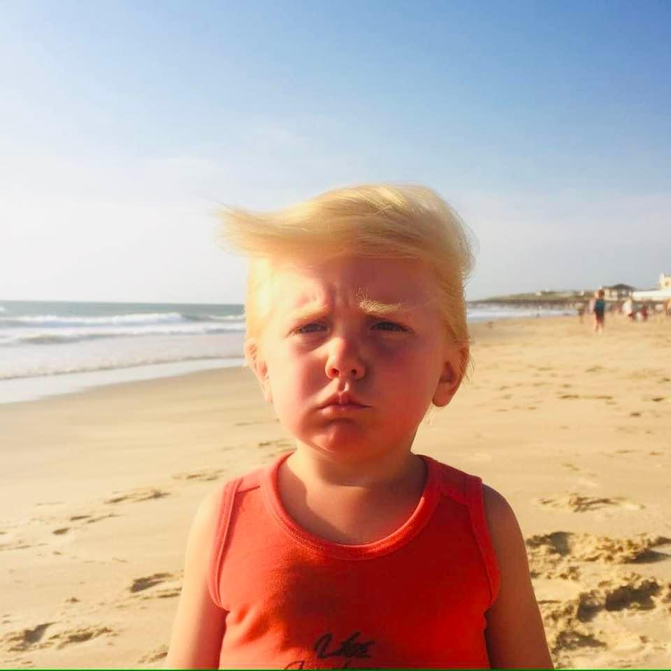 Six year old Donald Trump Blank Meme Template
